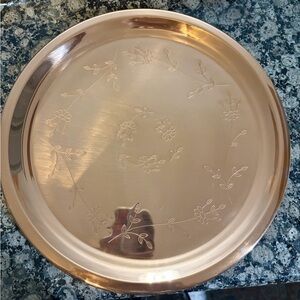 Princess House Copper Floral Tray